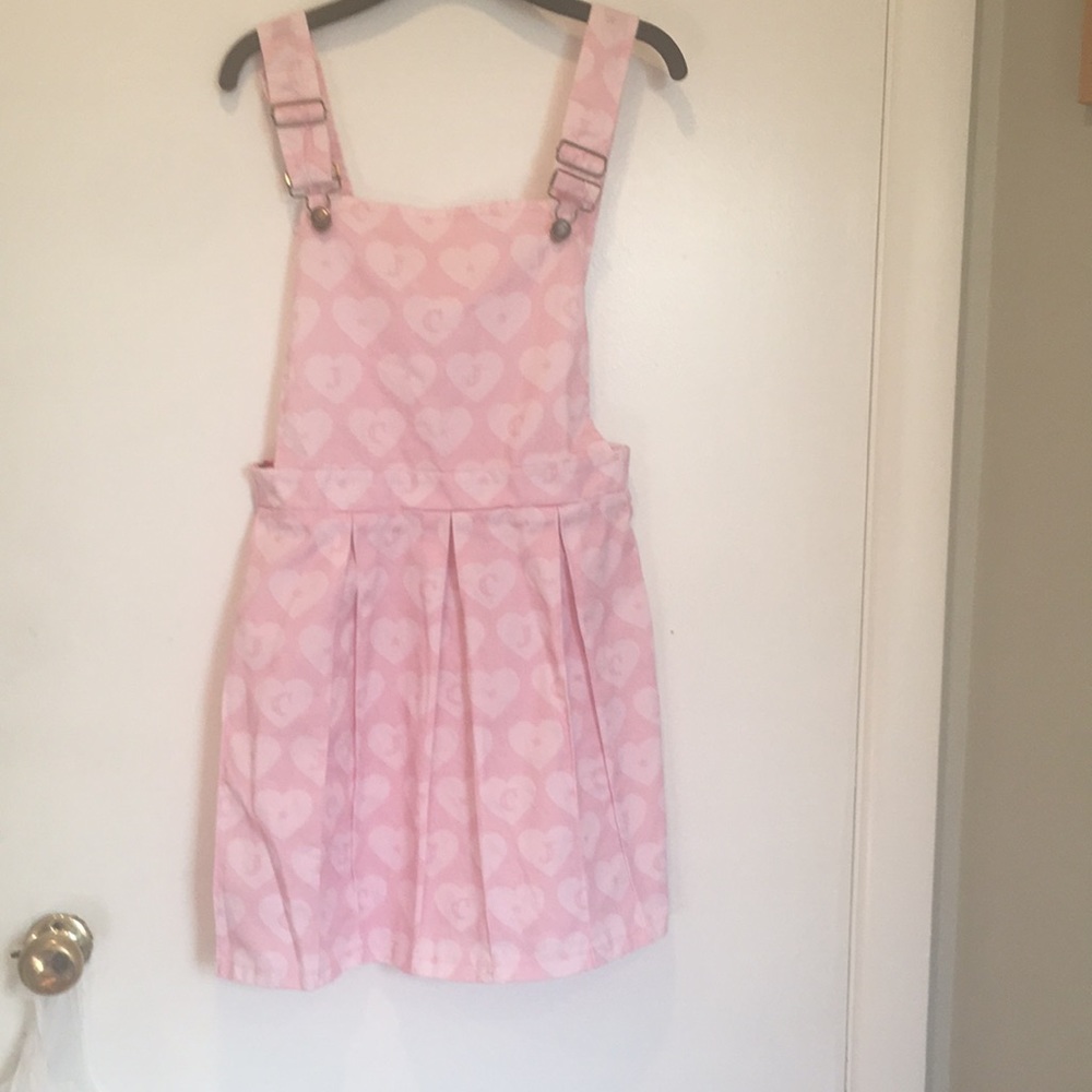 Pink overall dress
